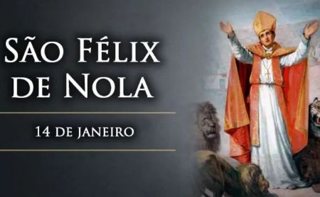 Santo Félix de Nola era sirio de nação, seu pai era Hermias o militar. Em Nola, a umas cinco léguas de Nápoles, teve dois filhos: